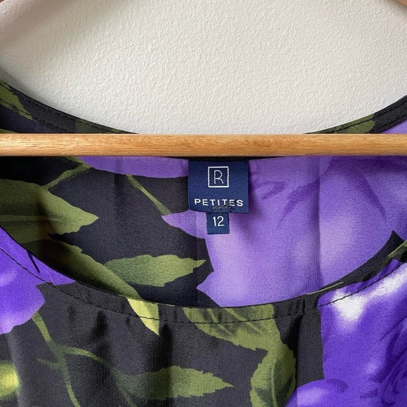 Vintage Reitmans Purplr Floral Midi Dress - Picture 5 of 6